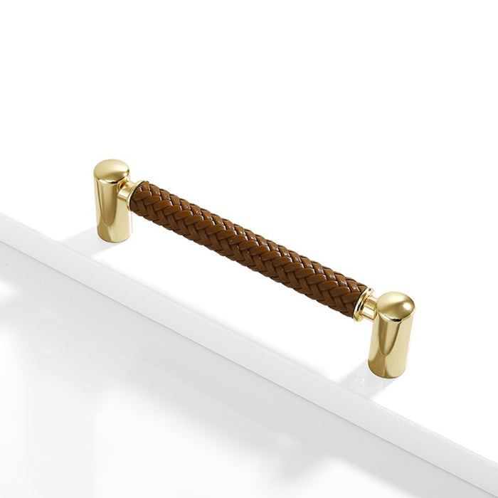 Modern Woven Leather Cabinet Pulls