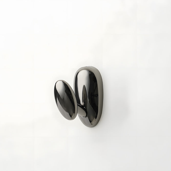 Modern Solid Brass Sculptural Pebble Coat & Towel Hooks