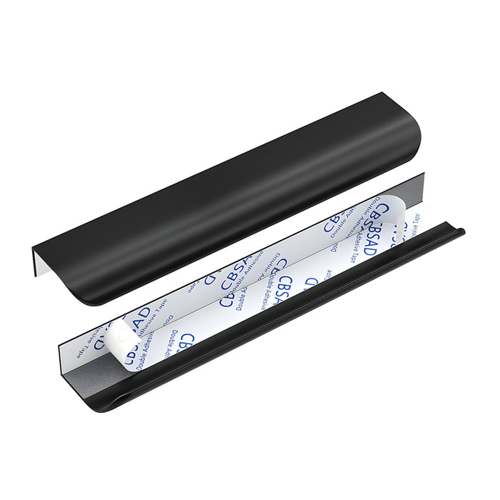 Black Adhesive Cabinet Drawer Finger Edge Pull