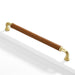 Modern Woven Leather Cabinet Pulls with Curved Zinc Alloy Base