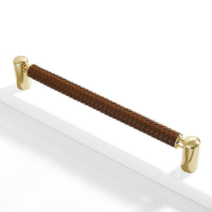 Modern Woven Leather Cabinet Pulls