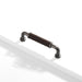 Modern Woven Leather Cabinet Pulls with Curved Zinc Alloy Base