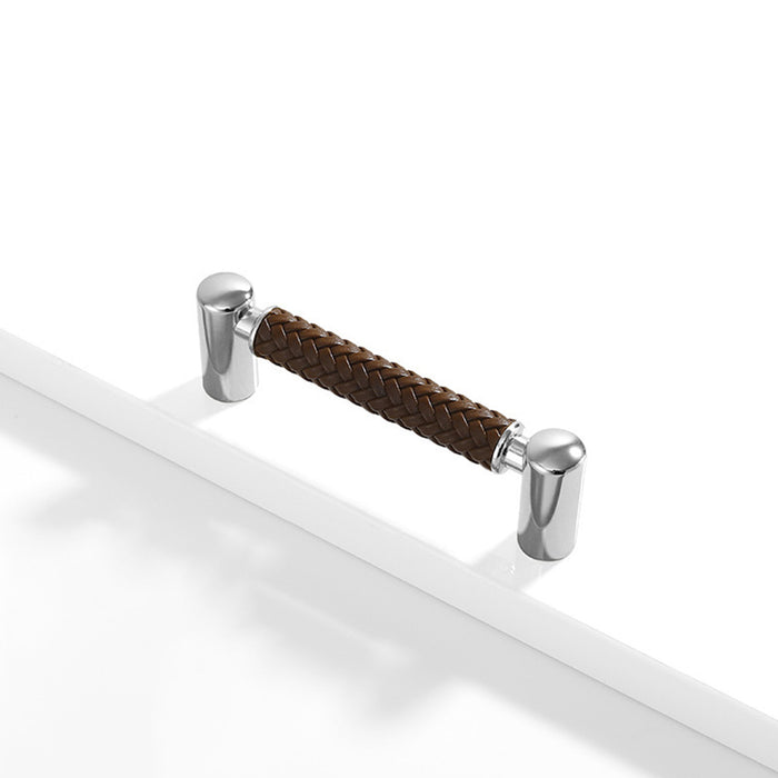 Modern Woven Leather Cabinet Pulls