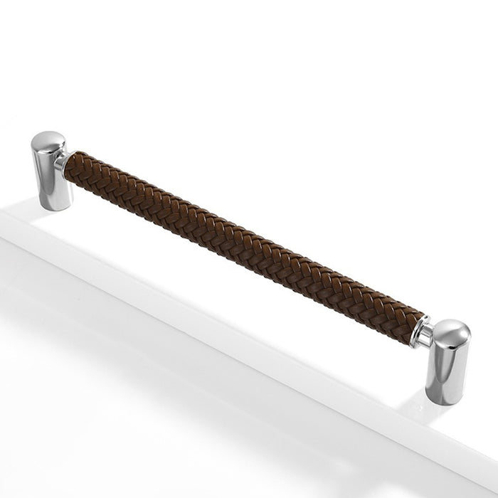 Modern Woven Leather Cabinet Pulls