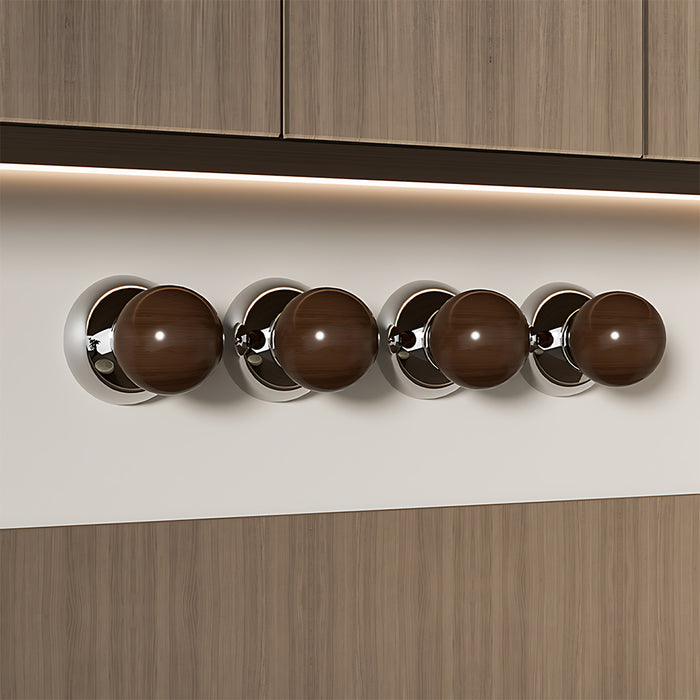 Solid Wood Suction Cup Cabinet Knob Door Hook