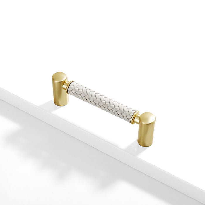 Modern Woven Leather Cabinet Pulls