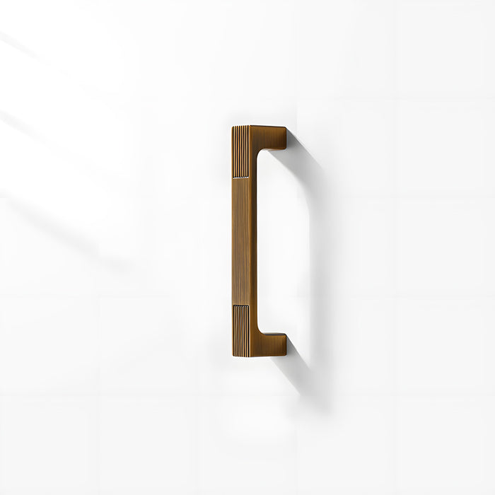 Square Textured Gold & Black Drawer Handles