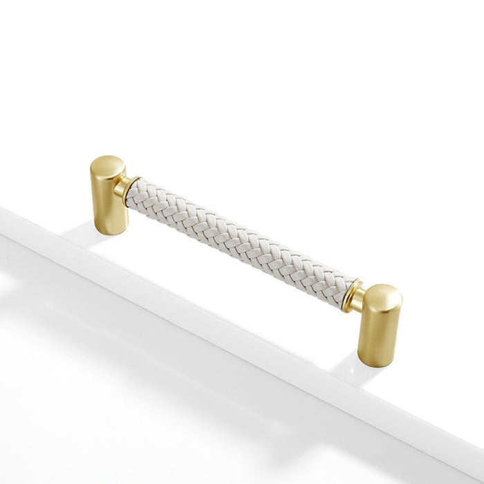 Modern Woven Leather Cabinet Pulls
