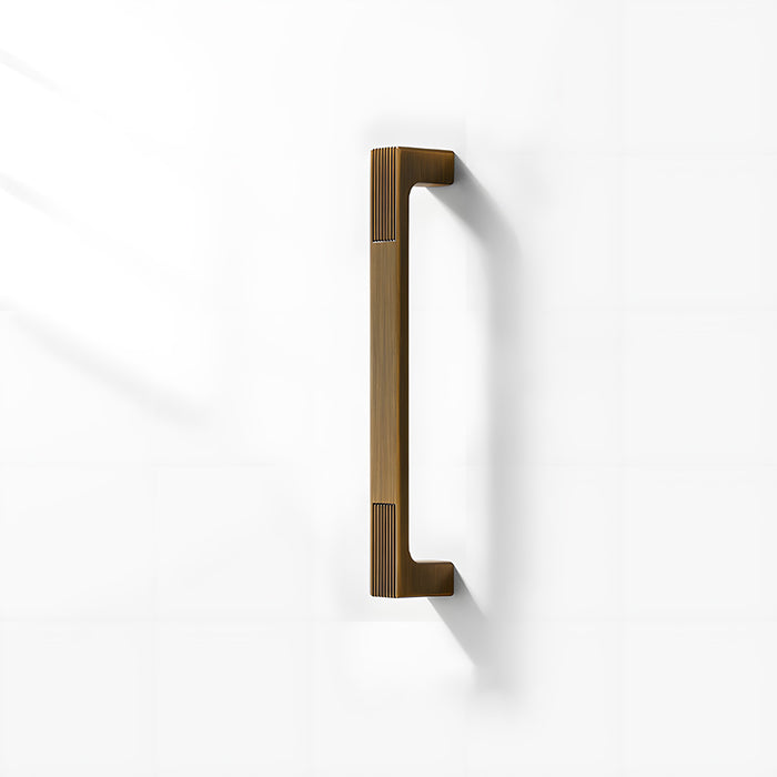 Square Textured Gold & Black Drawer Handles