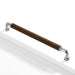 Modern Woven Leather Cabinet Pulls with Curved Zinc Alloy Base