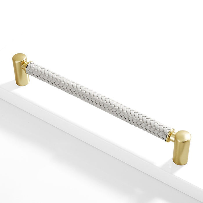 Modern Woven Leather Cabinet Pulls
