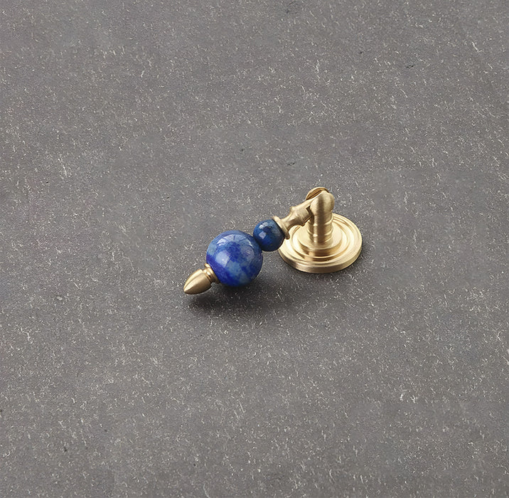 Solid Brass & Natural Stone Drop Pendant Cabinet Knobs