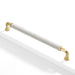 Modern Woven Leather Cabinet Pulls with Curved Zinc Alloy Base