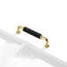 Modern Woven Leather Cabinet Pulls with Curved Zinc Alloy Base