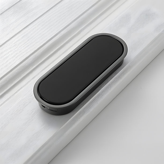 Simple Black Hidden Recessed Cabinet Pulls