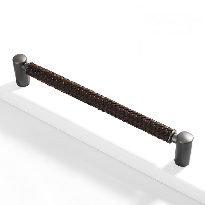 Modern Woven Leather Cabinet Pulls