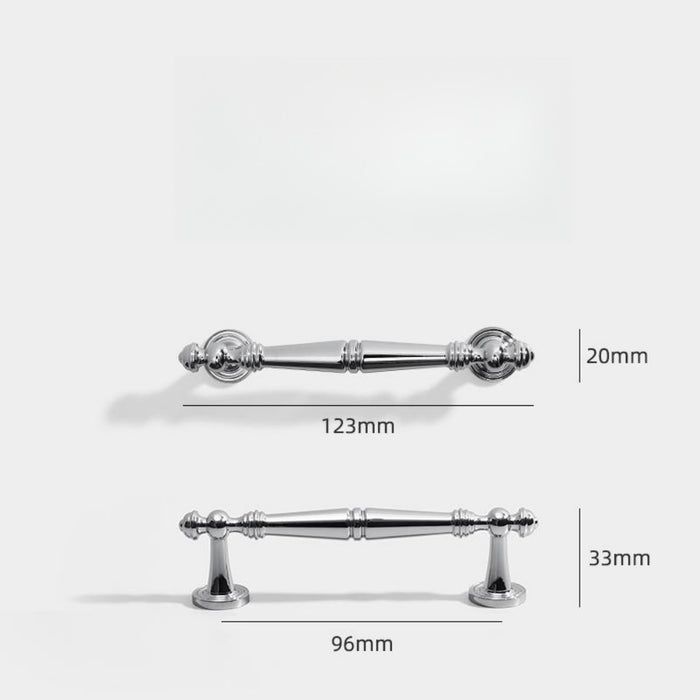 Chrome-Plated Bright Silver Pure Copper Drawer Handles