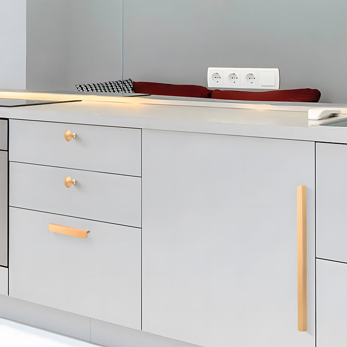 Simple Solid Aluminum Alloy Finger Edge Cabinet Pulls