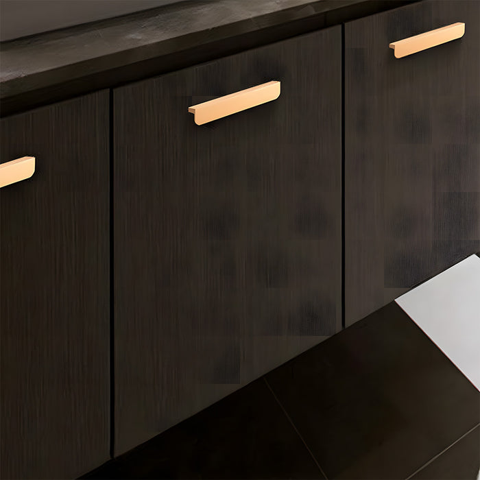 Simple Solid Aluminum Alloy Finger Edge Cabinet Pulls