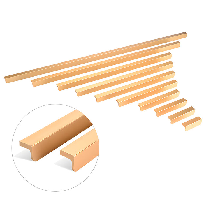 Simple Solid Aluminum Alloy Finger Edge Cabinet Pulls