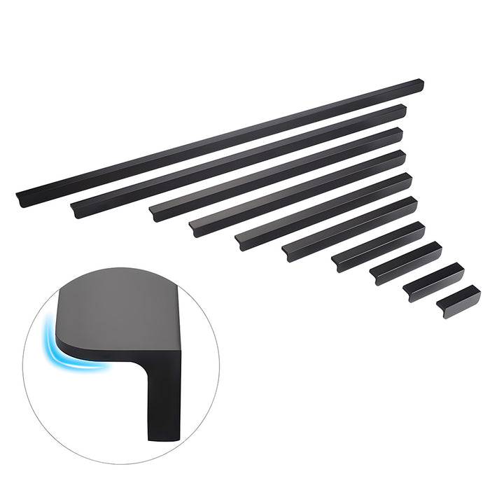 Simple Solid Aluminum Alloy Finger Edge Cabinet Pulls
