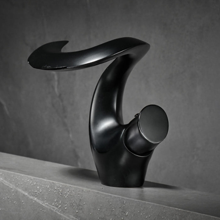 Single Handle Brass Waterfall Bathroom Faucets