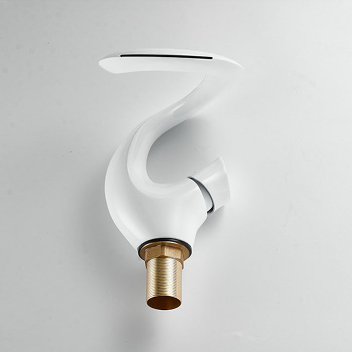 Single Handle Brass Waterfall Bathroom Faucets