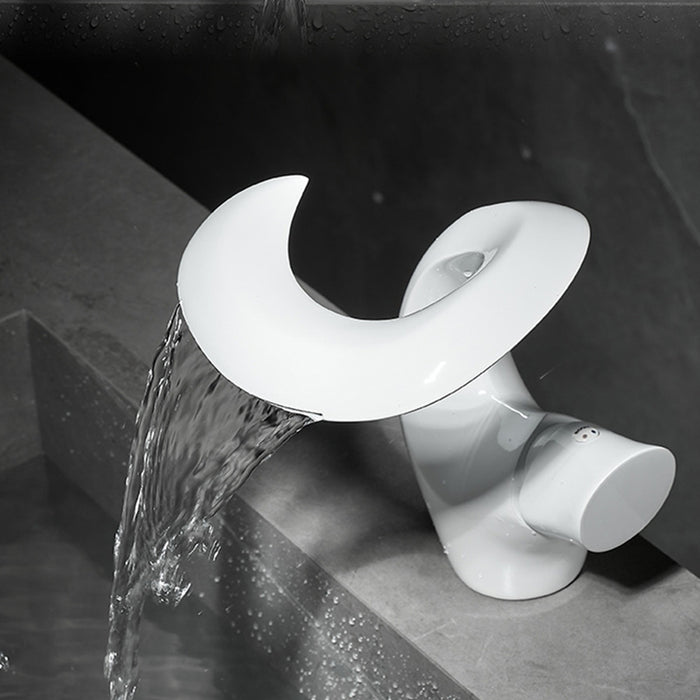 Single Handle Brass Waterfall Bathroom Faucets