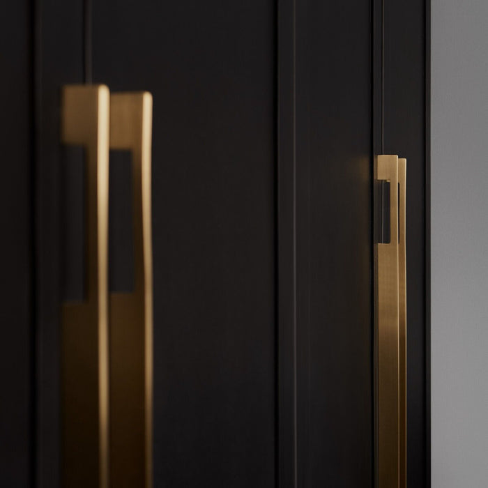 Modern Solid Brass Slimline Gold Cabinet and Drawer Handles