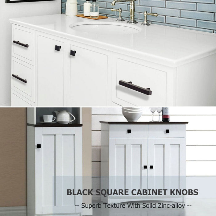 Square Zinc Alloy Kitchen Cabinet Knobs