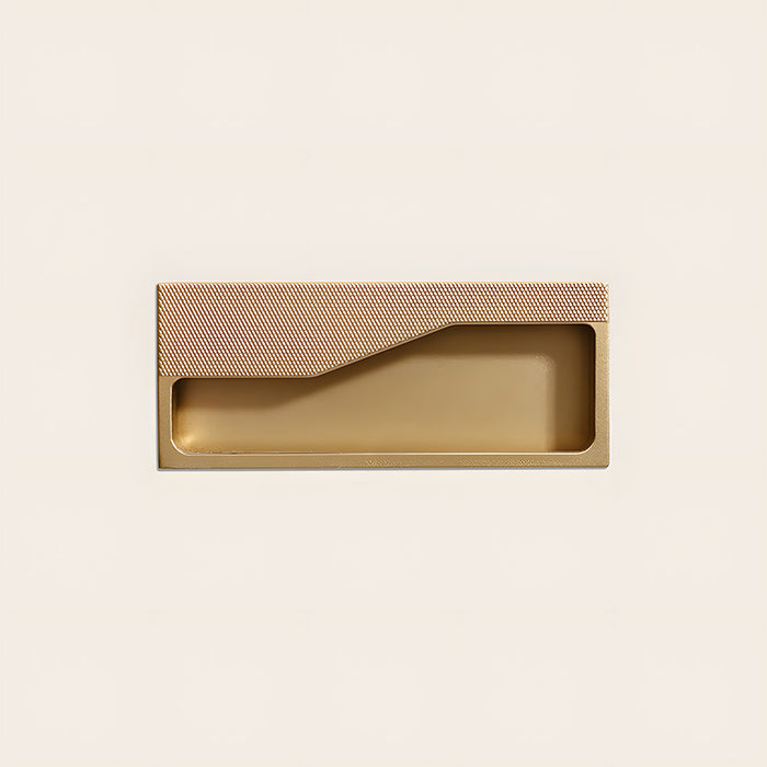 Rectangular Knurled Recessed Hidden Drawer Handles