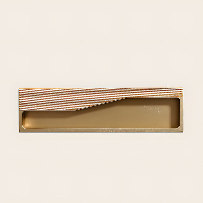 Rectangular Knurled Recessed Hidden Drawer Handles