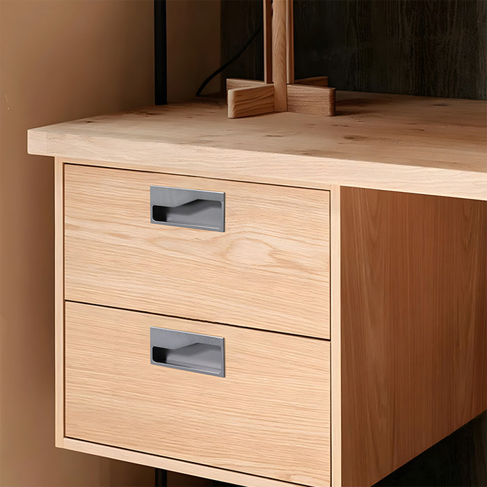 Rectangular Knurled Recessed Hidden Drawer Handles