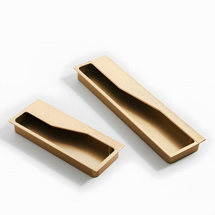 Rectangular Knurled Recessed Hidden Drawer Handles