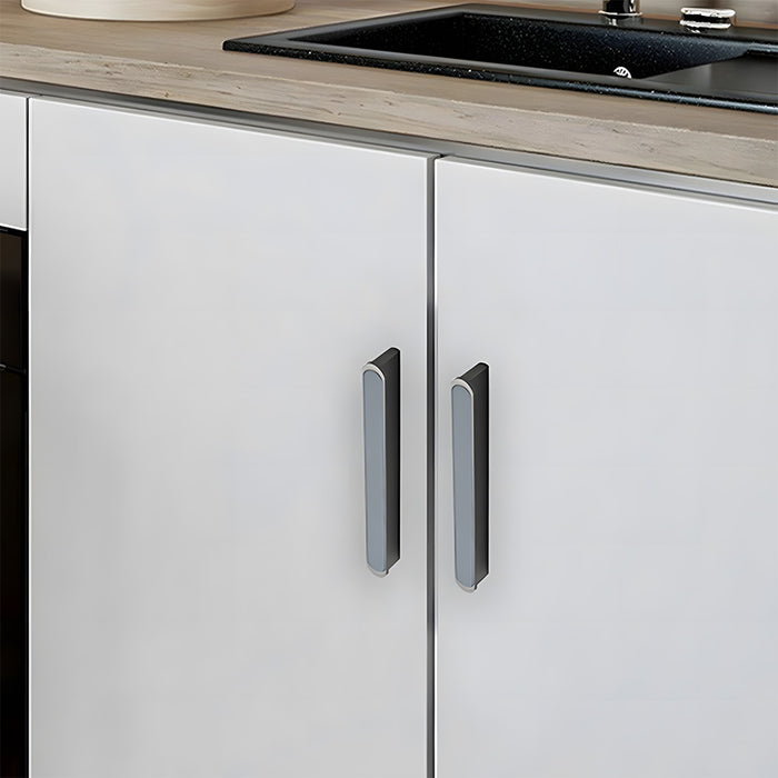 Stylish Two-tone Leather Cupboard Cabinet Door Handles