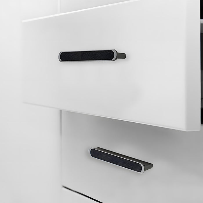 Stylish Two-tone Leather Cupboard Cabinet Door Handles