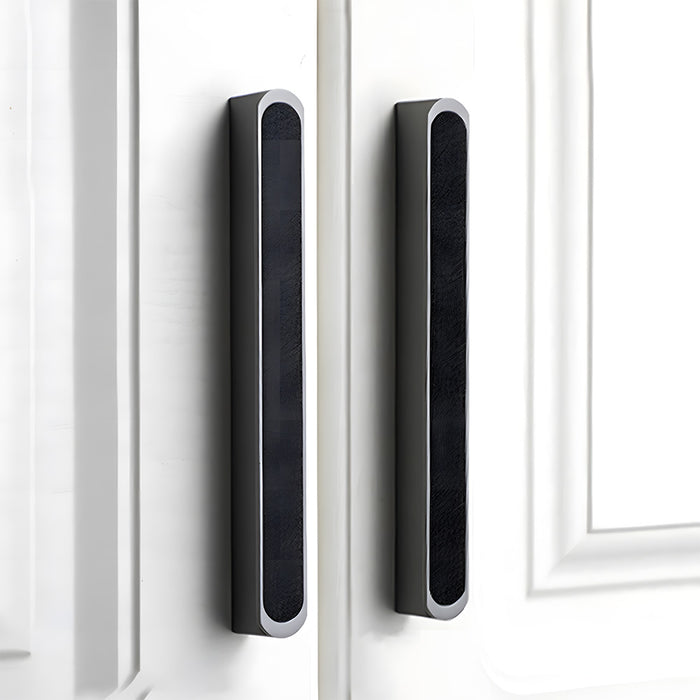 Stylish Two-tone Leather Cupboard Cabinet Door Handles
