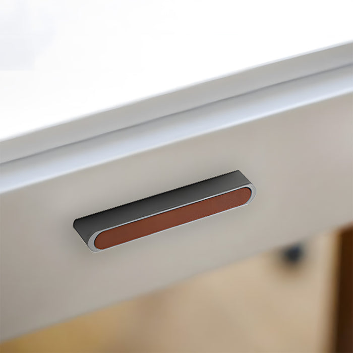 Stylish Two-tone Leather Cupboard Cabinet Door Handles