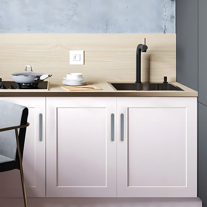 Stylish Two-tone Leather Cupboard Cabinet Door Handles