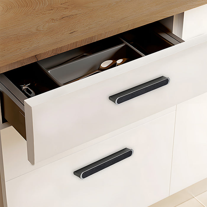 Stylish Two-tone Leather Cupboard Cabinet Door Handles