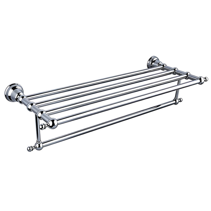 Traditional Polished Chrome Wall Mounted Towel Rack