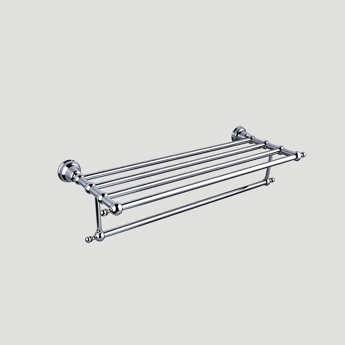 Traditional Polished Chrome Wall Mounted Towel Rack