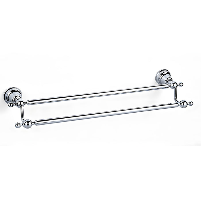 Traditional Polished Chrome Wall Mounted Towel Rack