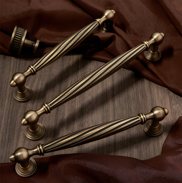 Unique Twisted Brass Cabinet Handles