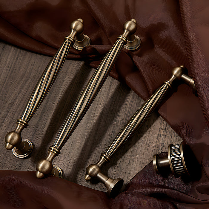 Unique Twisted Brass Cabinet Handles
