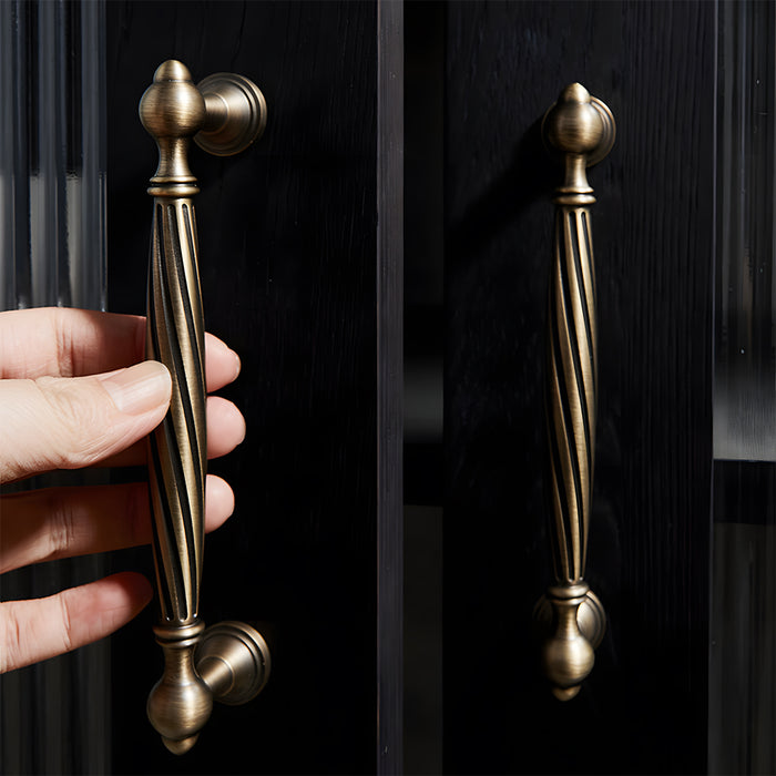 Unique Twisted Brass Cabinet Handles
