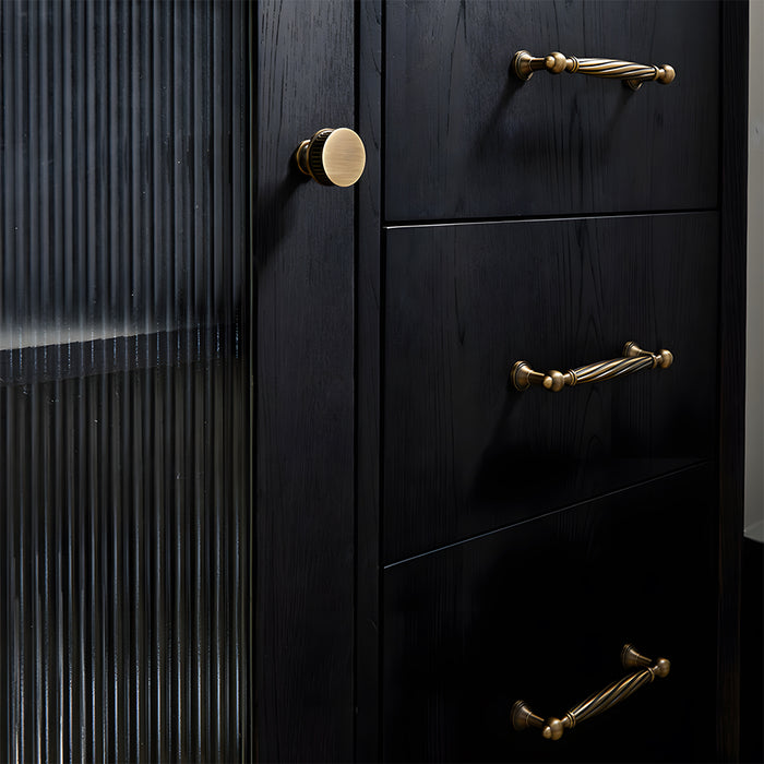 Unique Twisted Brass Cabinet Handles