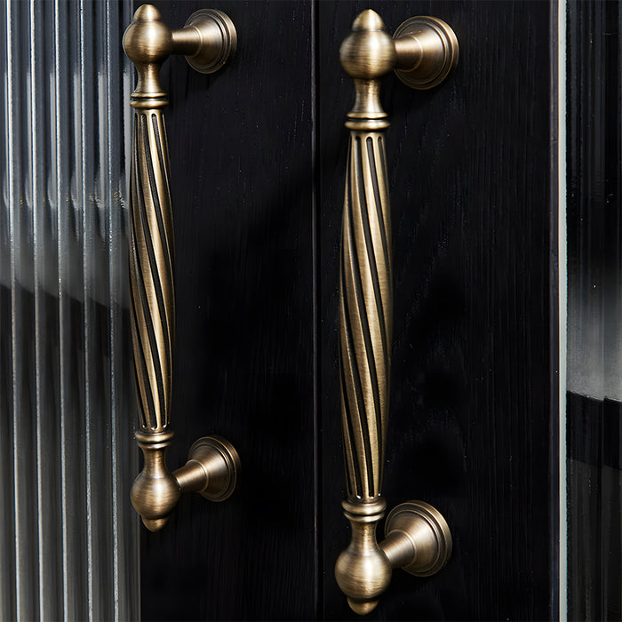 Unique Twisted Brass Cabinet Handles