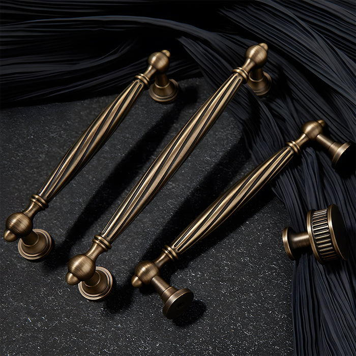 Unique Twisted Brass Cabinet Handles