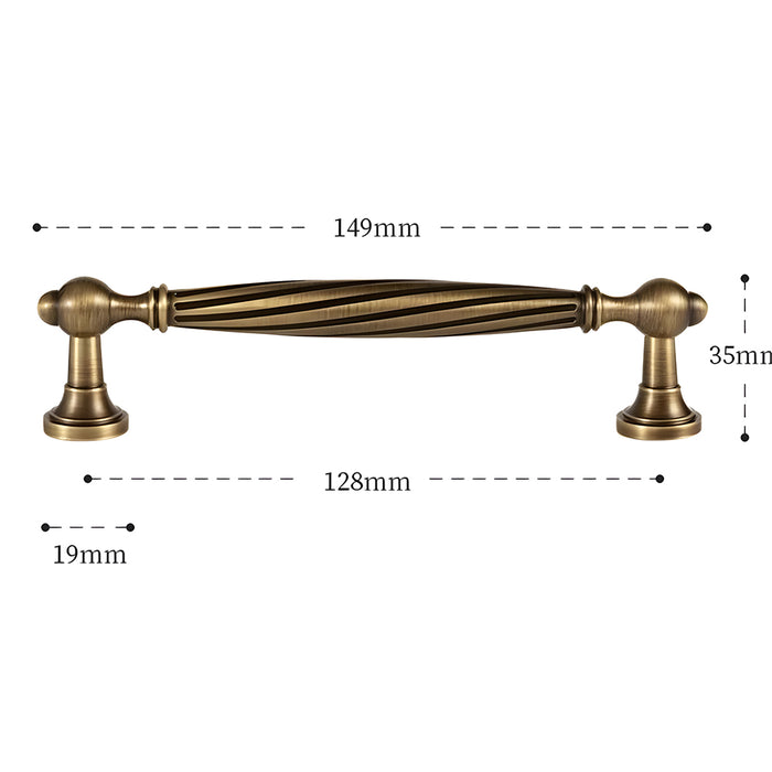 Unique Twisted Brass Cabinet Handles